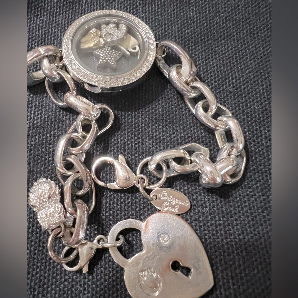 Origami Owl locket charm bracelet
